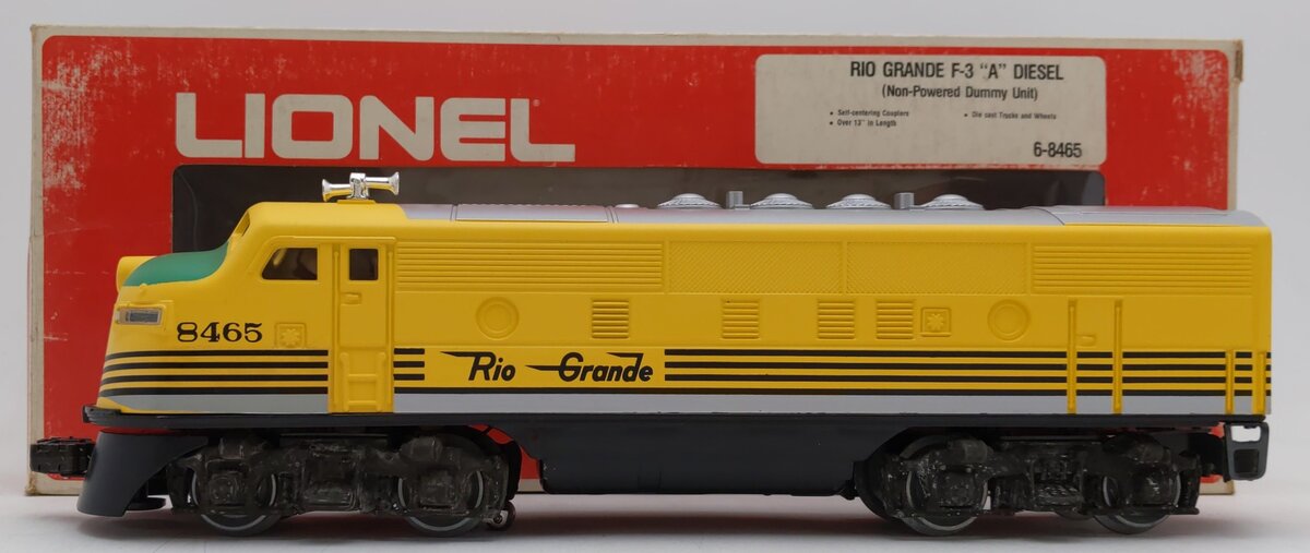 Lionel 6-8465 O Gauge Rio Grande F3A Dummy Diesel Locomotive EX/Box