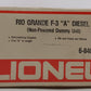 Lionel 6-8465 O Gauge Rio Grande F3A Dummy Diesel Locomotive EX/Box