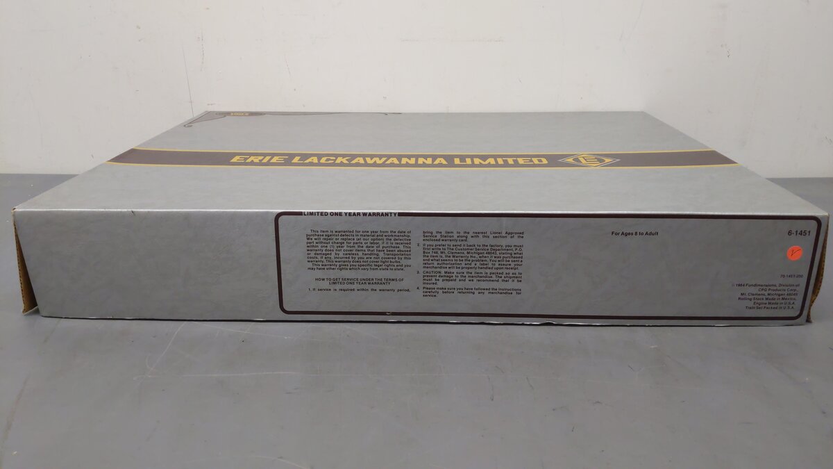 Lionel 6-1451 O Gauge Erie Lackawanna Limited Train Set EX/Box