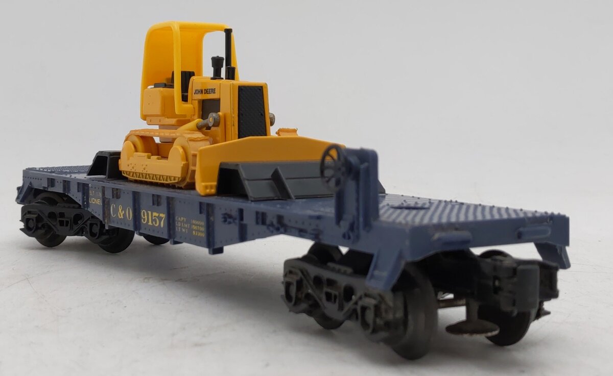 Lionel 6-9157 Chesapeake & Ohio Flatcar W/ Bulldozer EX