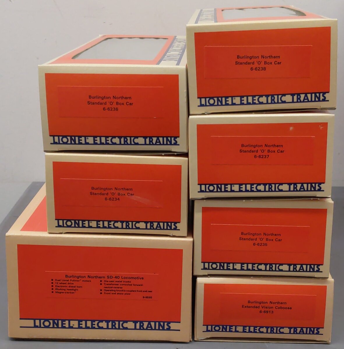 Lionel 6-1552 O Gauge Burlington Northern Limited Diesel Freight Train Set EX/Box
