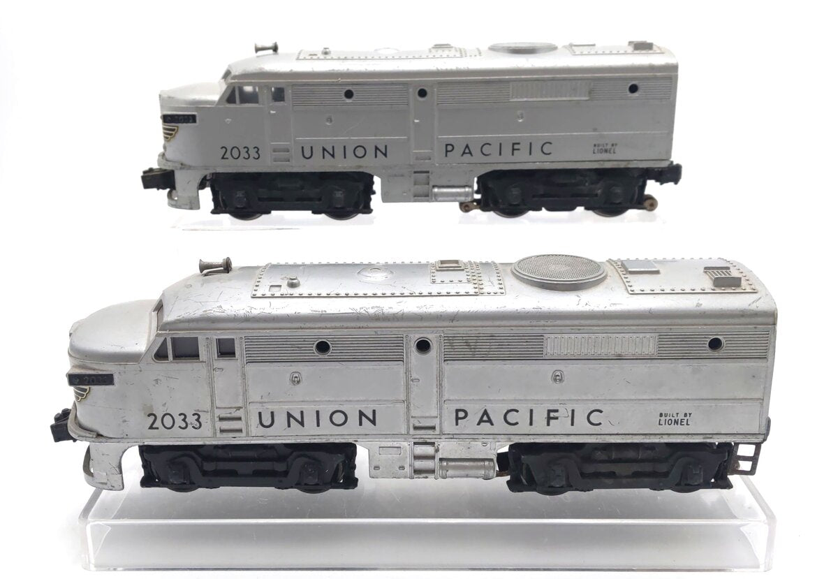 Lionel 2033 Vintage O Union Pacific Alco AA Diesel Locomotive Set VG