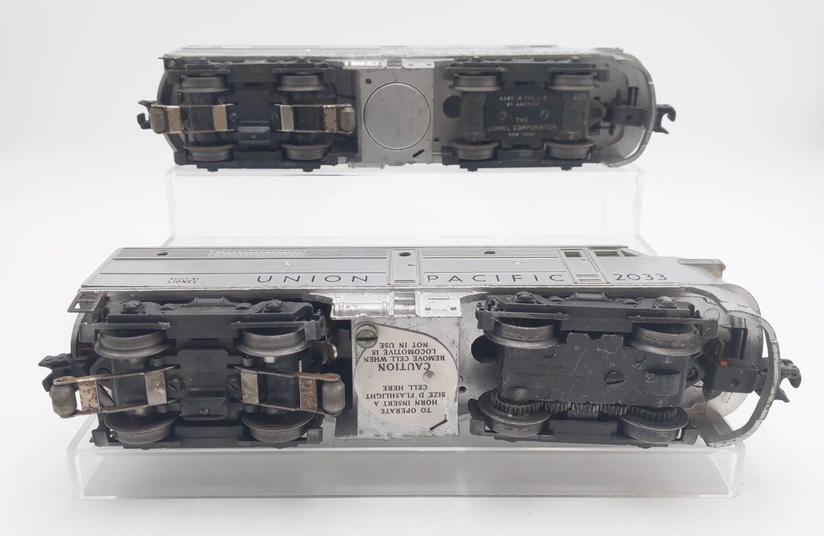 Lionel 2033 Vintage O Union Pacific Alco AA Diesel Locomotive Set VG