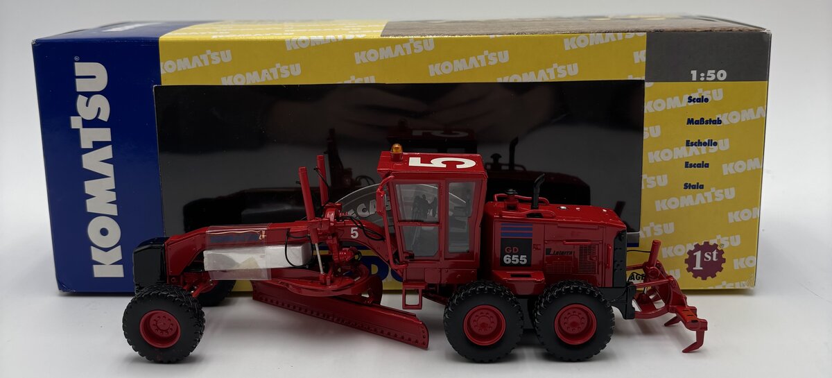 First Gear 50-3087 1:50 Forestry Division - Komatsu GD655 Motor Grader LN/Box
