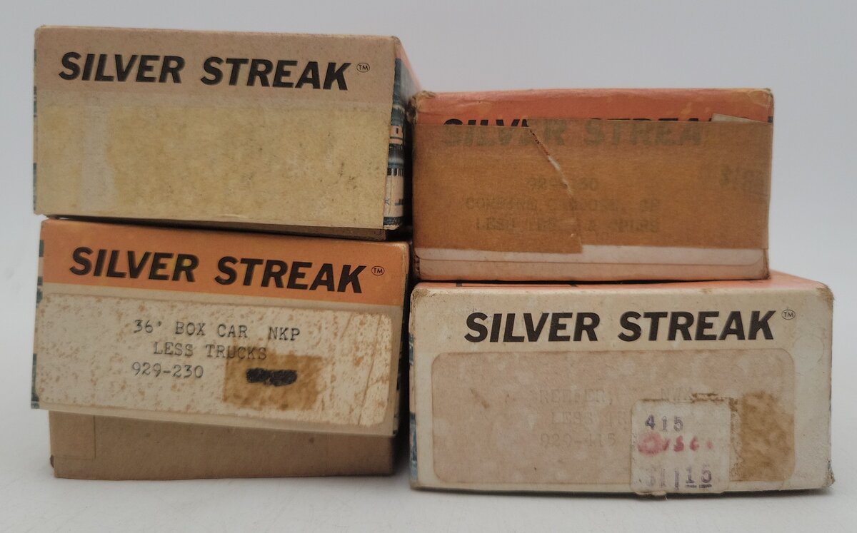 Silver Streak HO Scale Assorted Freight Car Assembled Kits [4] VG/Box