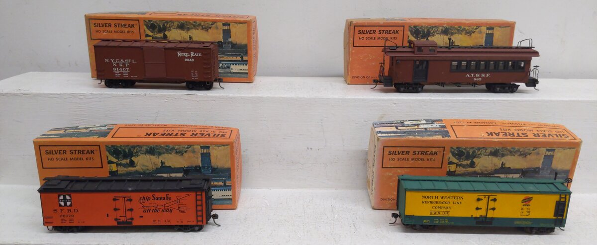 Silver Streak HO Scale Assorted Freight Car Assembled Kits [4] VG/Box