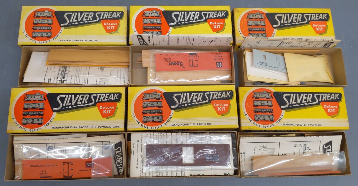 Silver Streak HO Scale Assorted Freight Car Kits [6] EX/Box