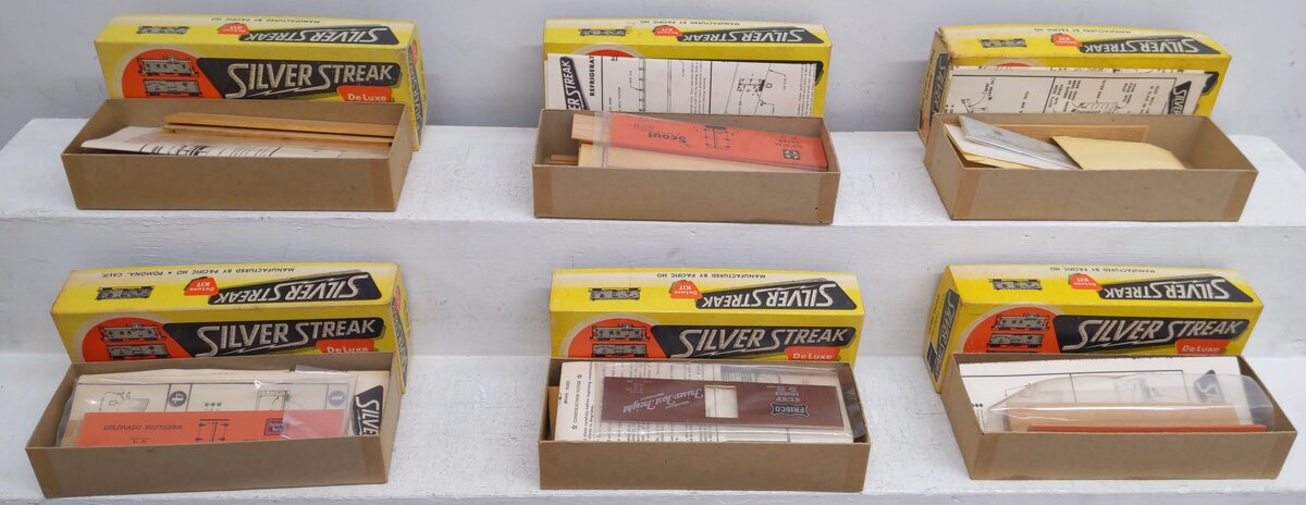 Silver Streak HO Scale Assorted Freight Car Kits [6] EX/Box