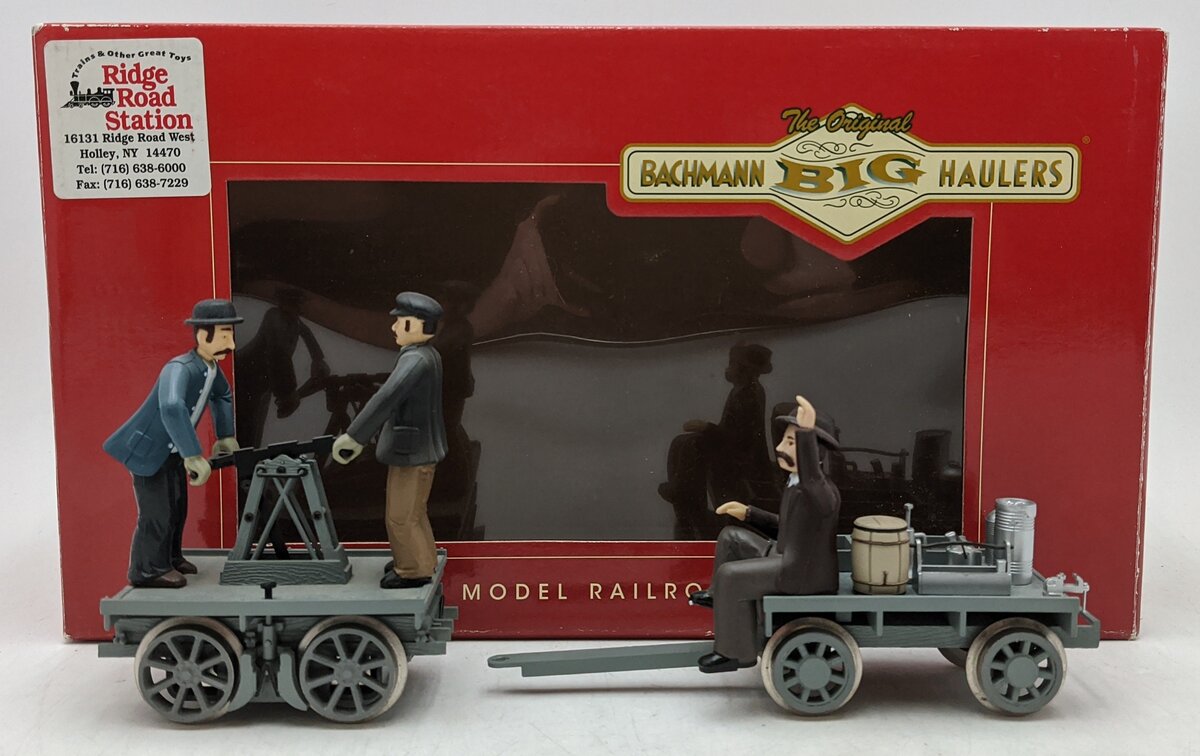 Bachmann 96201 G Motorized Handcar with Trailer EX/Box