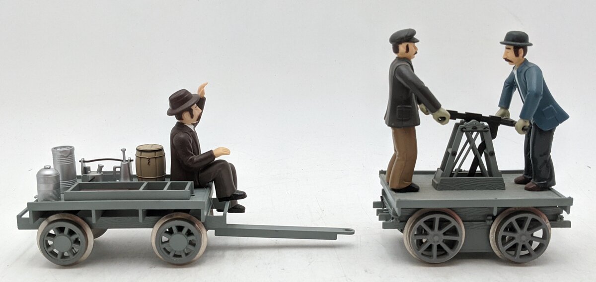 Bachmann 96201 G Motorized Handcar with Trailer EX/Box