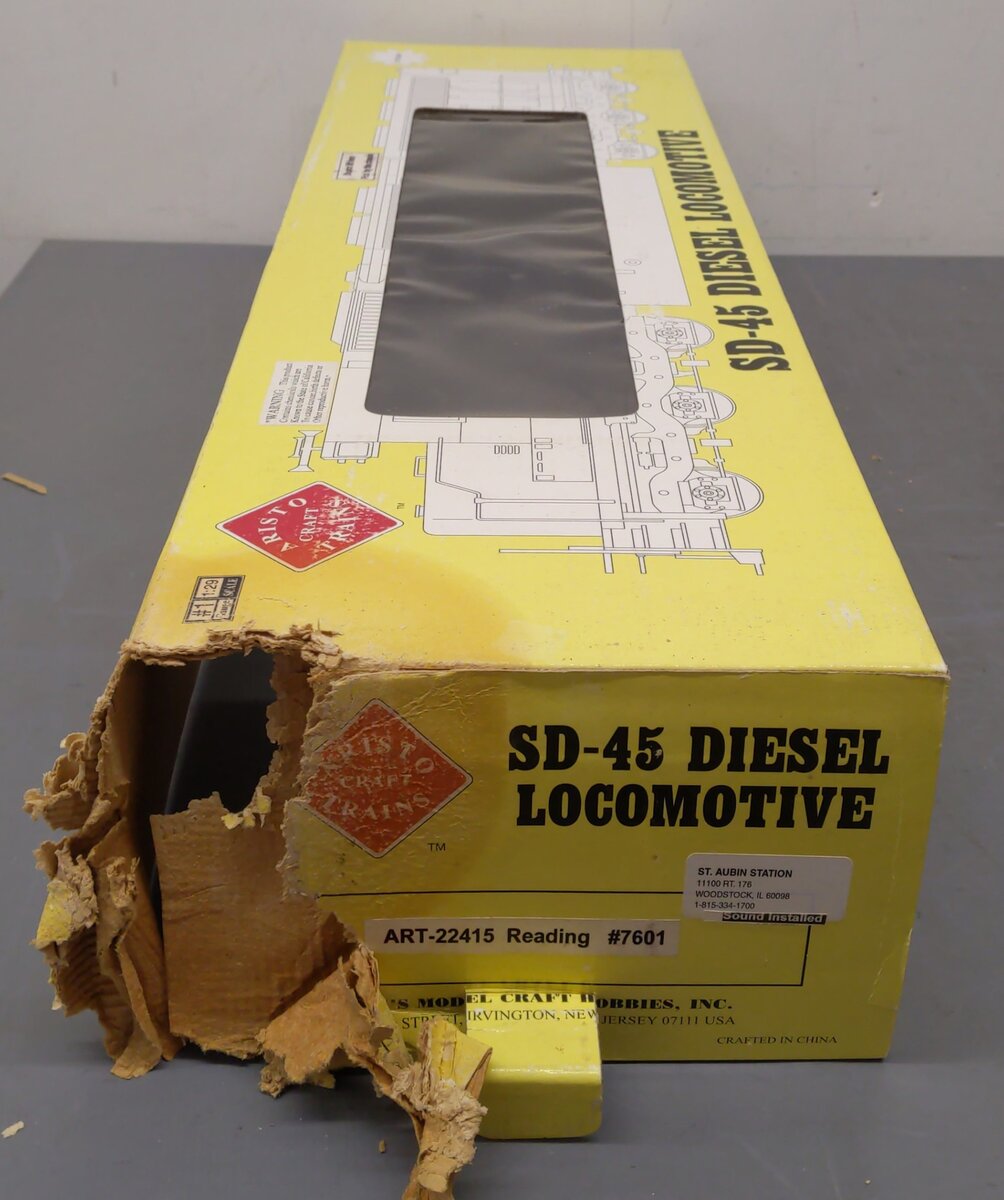 Aristo-Craft ART-22415 G Gauge Reading SD-45 Diesel Engine #7604 EX/Box