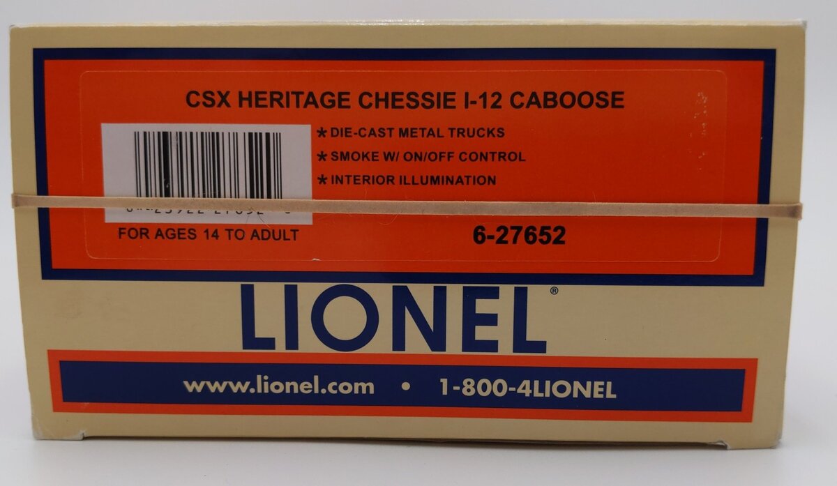 Lionel 6-27652 O Gauge B&O Chessie System CSX Heritage I-12 Caboose #2819/Box