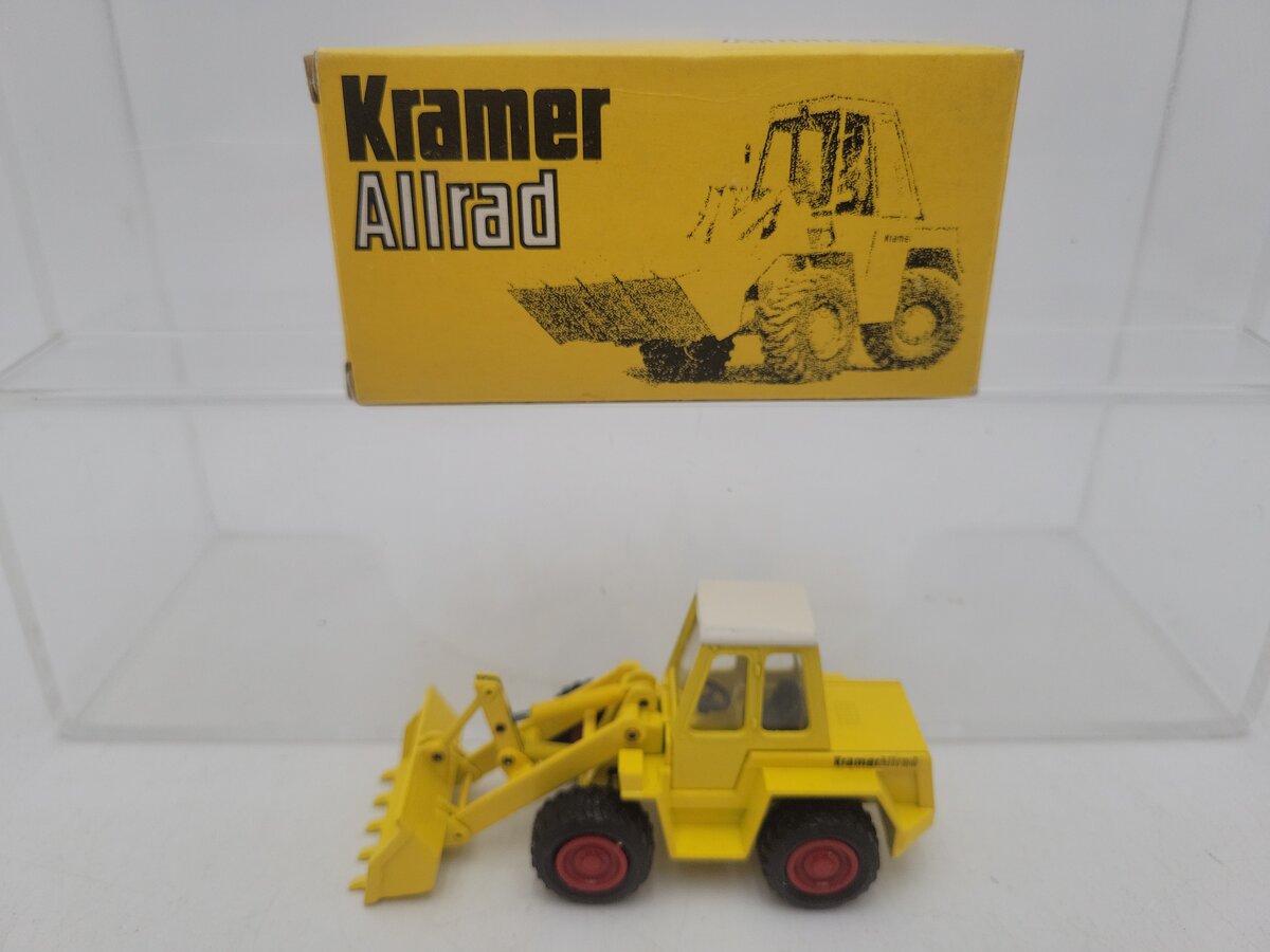 NZG 191 1:50 Scale Yellow & White Kramer Allrad Wheel Loader Die Cast Model EX/Box