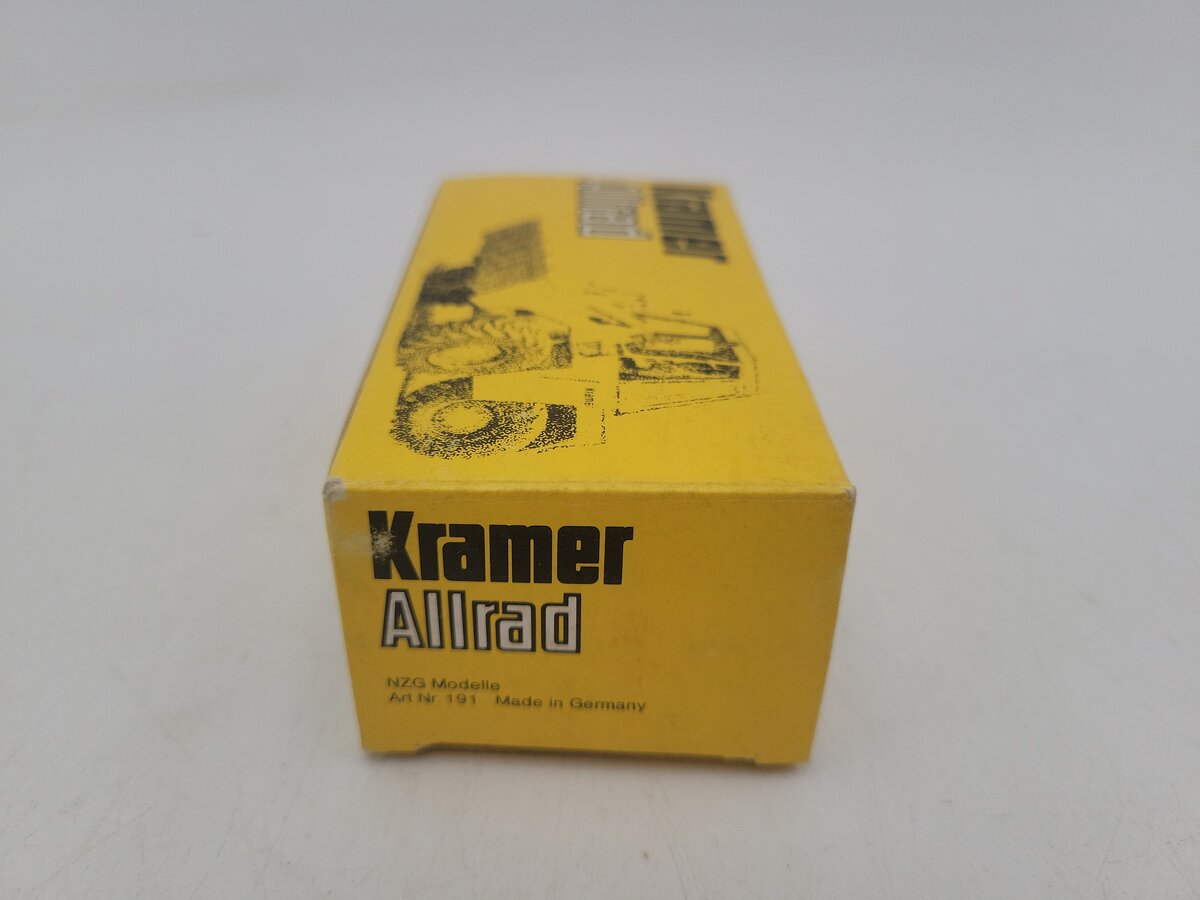 NZG 191 1:50 Scale Yellow & White Kramer Allrad Wheel Loader Die Cast Model EX/Box