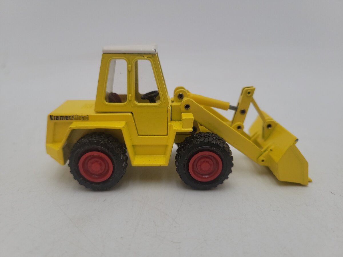 NZG 191 1:50 Scale Yellow & White Kramer Allrad Wheel Loader Die Cast Model EX/Box
