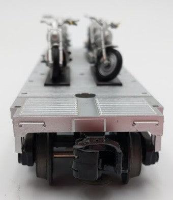 MTH 30-4131B O Gauge Harley-Davidson Flat Car with 4 V-Rod Bikes EX/Box