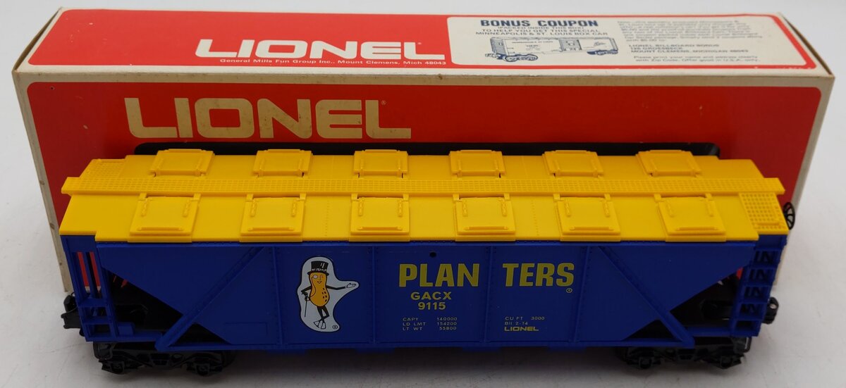 Lionel 6-9115 O Gauge Planters 4-Bay Billboard Hopper EX/Box