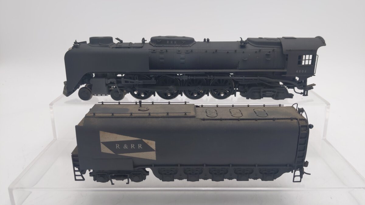 HO Scale BRASS CUSTOM Rutland & Rock Ridge 4-8-4 Steam Locomotive & Tender #4808