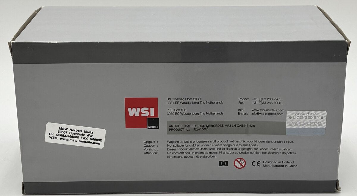 WSI 02-1582 1:50 Daher-HCS - Mercedes-Benz MP3 LH-Cabine 6x6 LN/Box