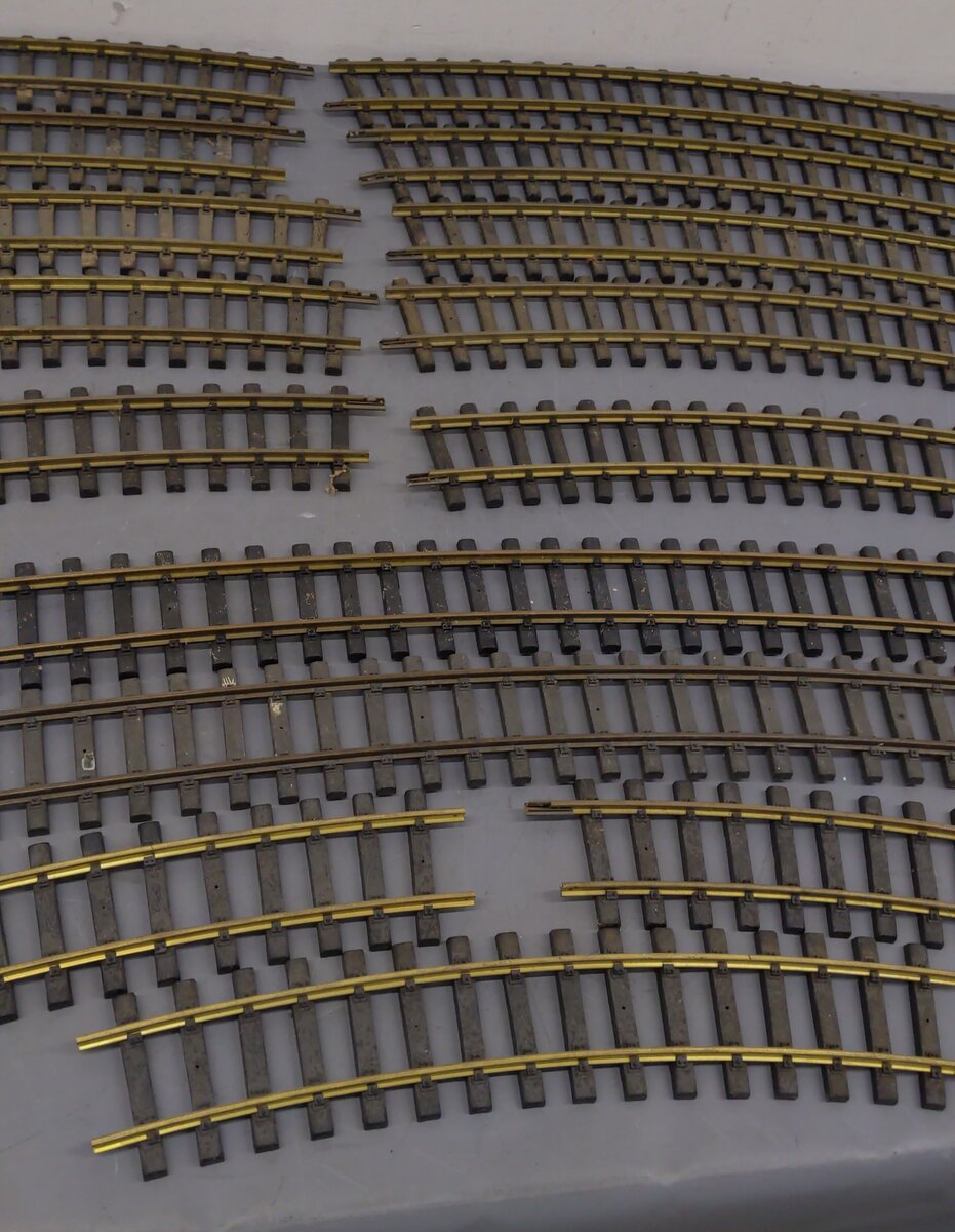 Aristo-Craft G Scale Assorted Curved BrassTrack Sections [15] EX