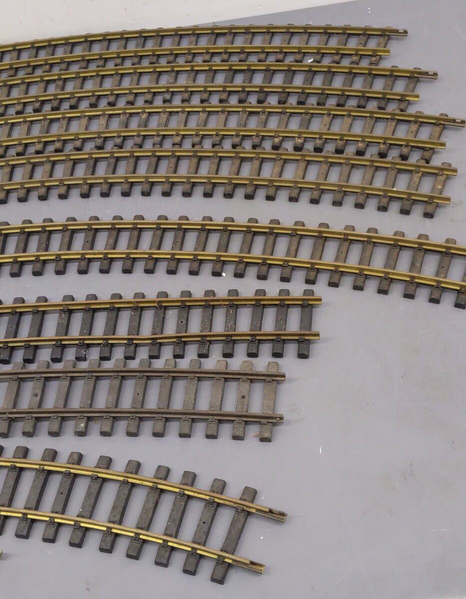 Aristo-Craft G Scale Assorted Curved BrassTrack Sections [15] EX
