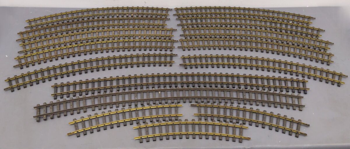 Aristo-Craft G Scale Assorted Curved BrassTrack Sections [15] EX