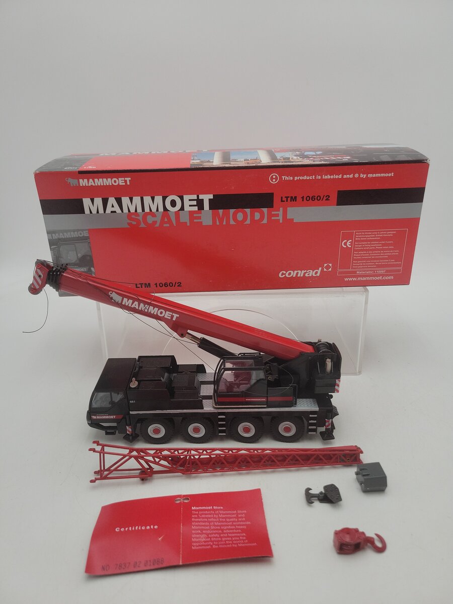 Conrad 110097 1:50 Scale Mammoet LTM 1060/2 Telescopic Crane Die Cast Model EX/Box