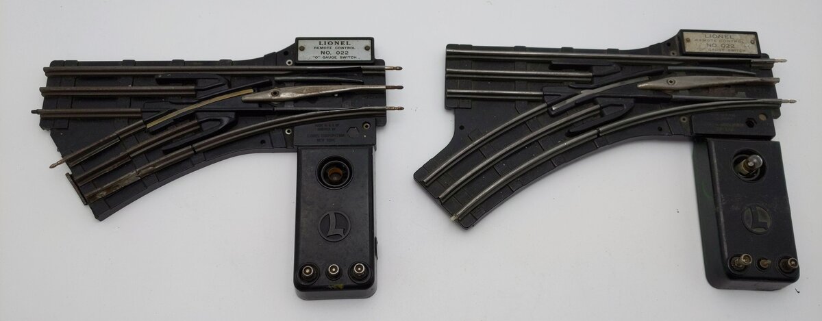 Lionel O22 Vintage Left Hand Remote Control Track Switch [2] VG