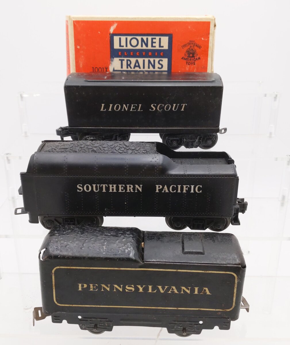 Lionel & Marx Vintage Steam Tenders: 1001T, PRR, & 242T [3] EX