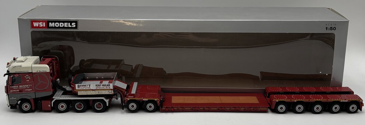 WSI 01-2741 1:50 Chris Bennett MB Arocs MP4 Big Space SLT 8x4 + Low Loader LN/Box