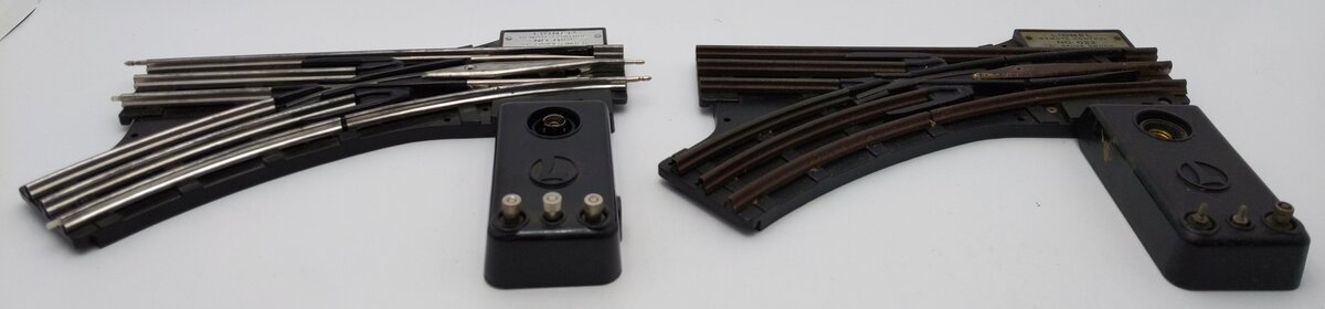 Lionel O22 Vintage Left Hand Remote Control Track Switch Pair [2] VG