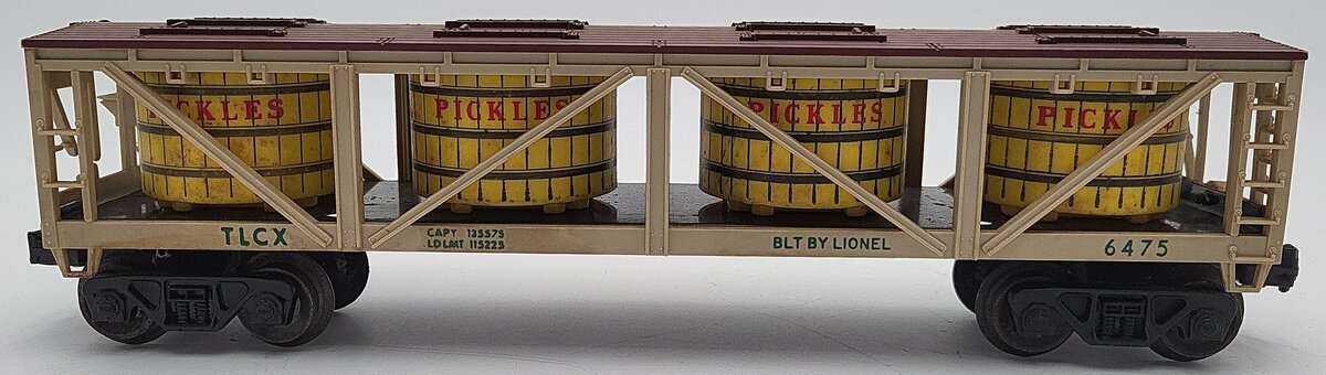 Lionel 6-39478 O Gauge Pickles Vat Car #6475 PWC VG