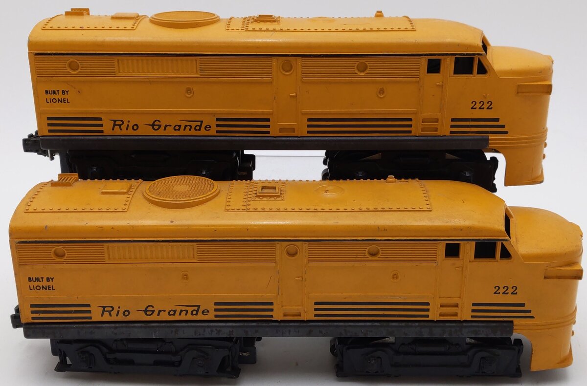 Lionel 222 Vintage O Rio Grande Alco A Unit Diesel Locomotives [2] VG