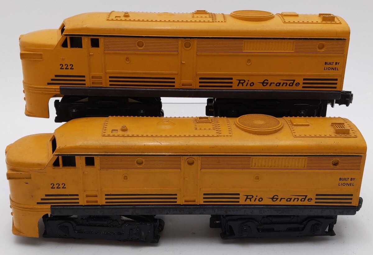 Lionel 222 Vintage O Rio Grande Alco A Unit Diesel Locomotives [2] VG