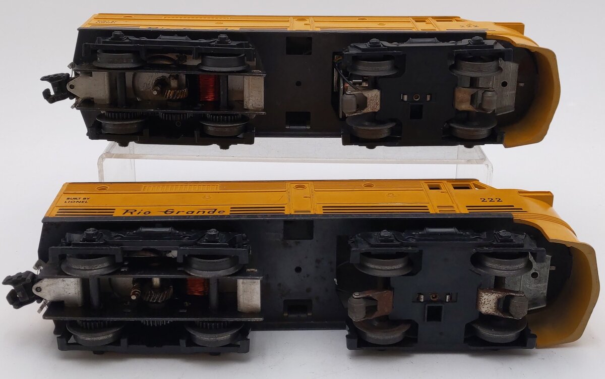 Lionel 222 Vintage O Rio Grande Alco A Unit Diesel Locomotives [2] VG
