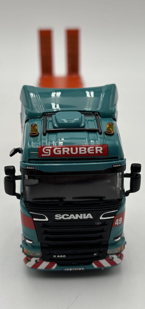 WSI 01-1850 1:50 Gruber Scania Streamline Highline 6x4 + Semi Low loader-4 Axle LN/Box