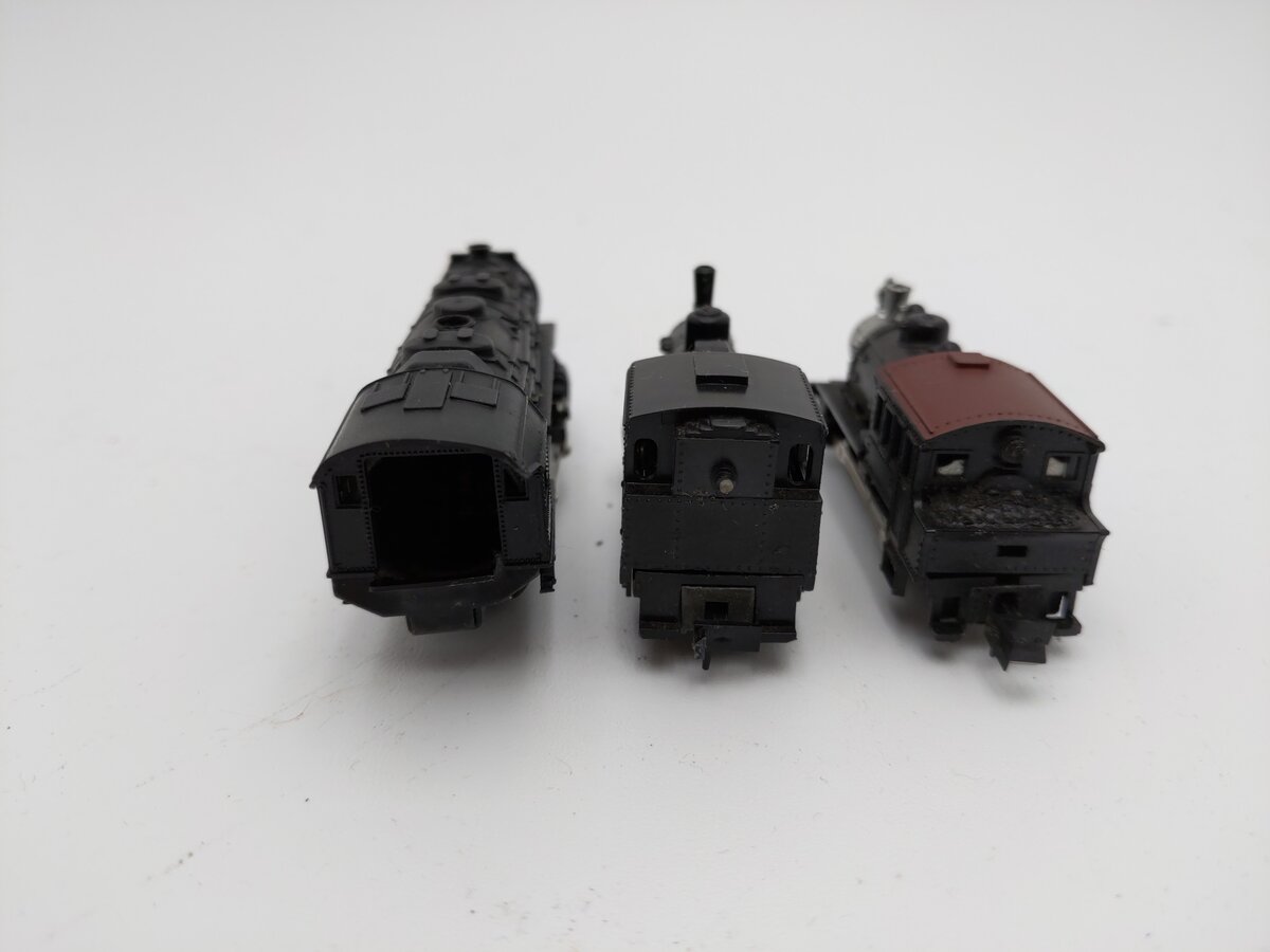 Atlas & Other N Scale Assorted Steam Locomotives w/ Tenders [3] VG