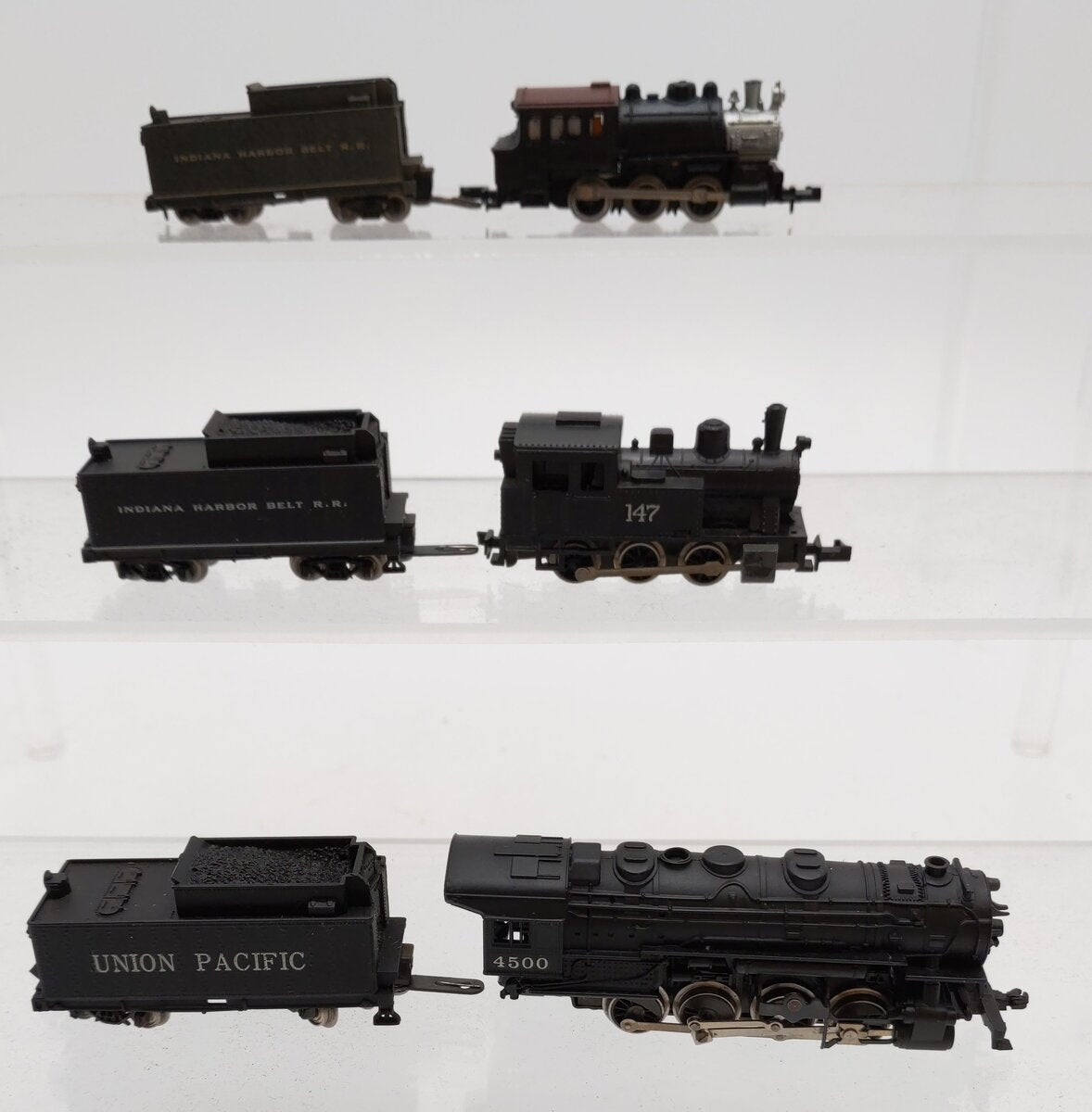 Atlas & Other N Scale Assorted Steam Locomotives w/ Tenders [3] VG
