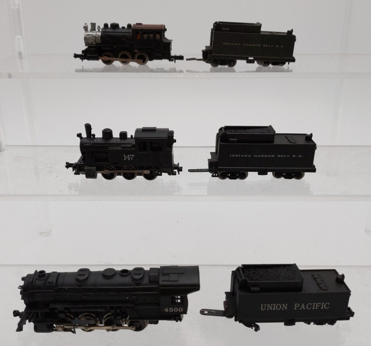 Atlas & Other N Scale Assorted Steam Locomotives w/ Tenders [3] VG