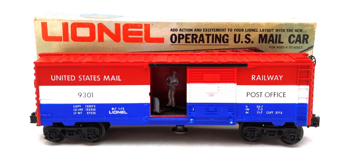 Lionel 6-9301 O Gauge US Mail Operating Boxcar #9301 EX/Box