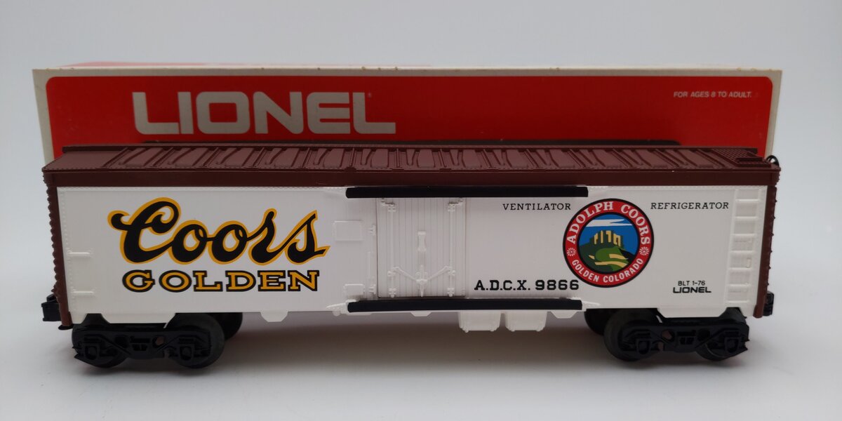 Lionel 6-9866 O Gauge Coors Beer Billboard Reefer Car #9866 EX/Box