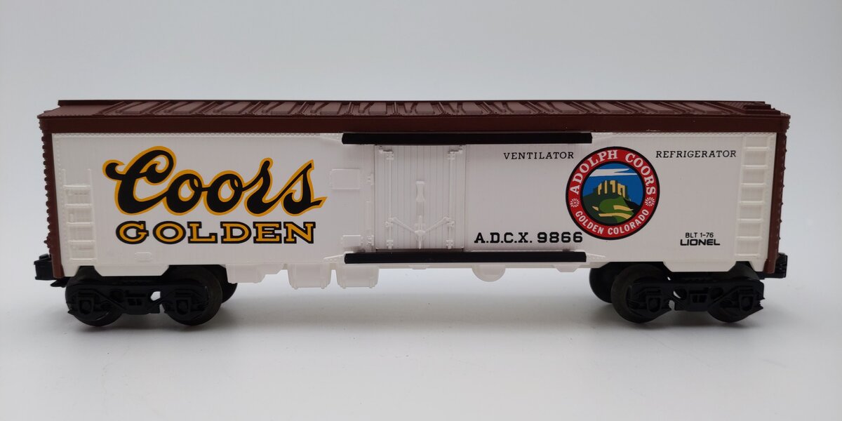 Lionel 6-9866 O Gauge Coors Beer Billboard Reefer Car #9866 EX/Box