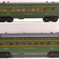 Lionel 2402 Vintage O Lionel Lines Green/Gray "Chatham" Pullman Car (2) VG