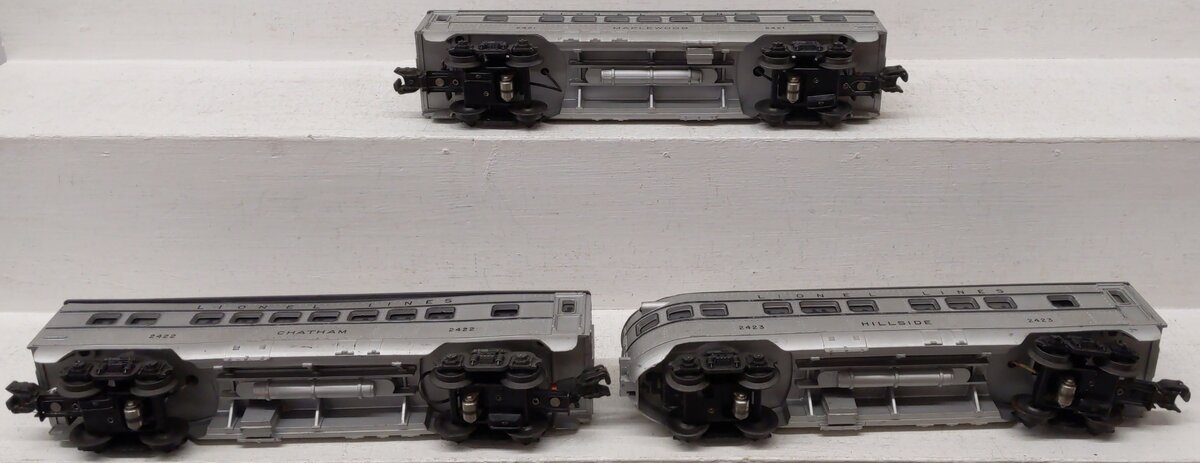 Lionel 2421S Vintage O Lionel Lines 2421, 2422, 2423 Passenger Cars: (Set of 3) VG