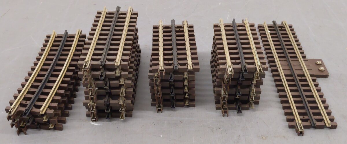 Atlas O Gauge Straight And Curved Track Sections #6010,6051,6053,6063 [23] EX