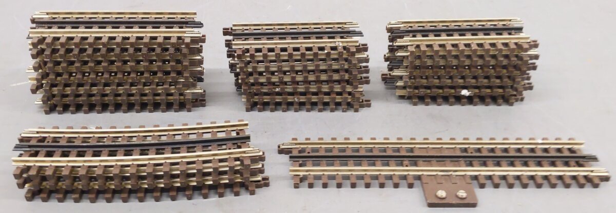 Atlas O Gauge Straight And Curved Track Sections #6010,6051,6053,6063 [23] EX