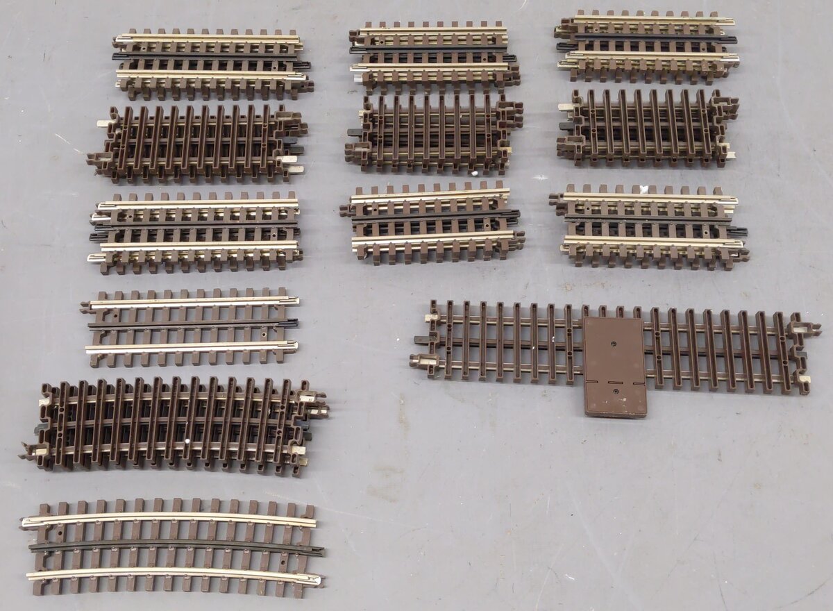 Atlas O Gauge Straight And Curved Track Sections #6010,6051,6053,6063 [23] EX