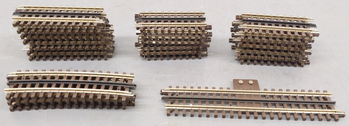 Atlas O Gauge Straight And Curved Track Sections #6010,6051,6053,6063 [23] EX