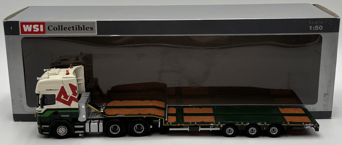 WSI 01-1387 1:50 Westdijk France-Scania R6 Topline 6x4 + Semi Dieplader 3 AS LN/Box