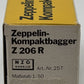 NZG 257 1:50 Scale Zeppelin-Kompaktbagger Z 206 M Mini Excavator Die-Cast Model EX/Box